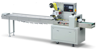Automatischer rotierender horizontaler Fluss-Verpackungsmaschine-Film, der abwärts zieht