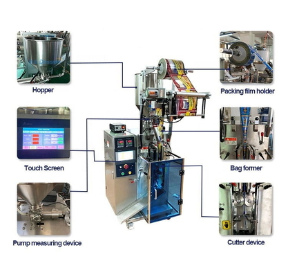 Flüssige automatische Kissen-Füllmaschine kleben Ketschup-Kissen-Verpackungsmaschine