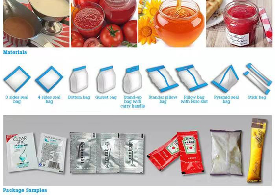 Automatische Tasche mittlere der Pasten-Vertikalen-flüssige Füllmaschine-5kg, die Maschine bildet