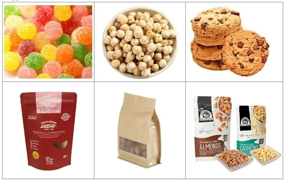 Nahrung-Premade-Beutel-Verpackungsmaschine-Nahrungsmittelkörnchen Doypack-Reißverschluss-Taschen-Düse
