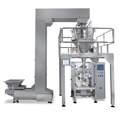 Automatische Süßigkeits-Verpackungsmaschine trägt Chips Multihead Weigher Packing Machine Früchte