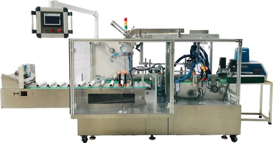 Kasten-Dichtungs-Maschinen-haften automatische Aluminiumfolie-Rollenplastikkasten-Verpackungsmaschine an