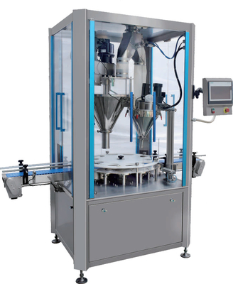 Linearer automatischer Pulver-Verpackungsmaschine-Bohrer-füllende mit einer Kappe bedeckende Maschine